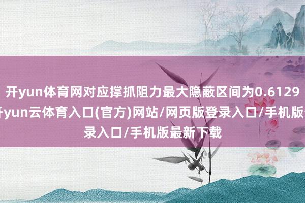 开yun体育网对应撑抓阻力最大隐蔽区间为0.6129-0.63-开yun云体育入口(官方)网站/网页版登录入口/手机版最新下载